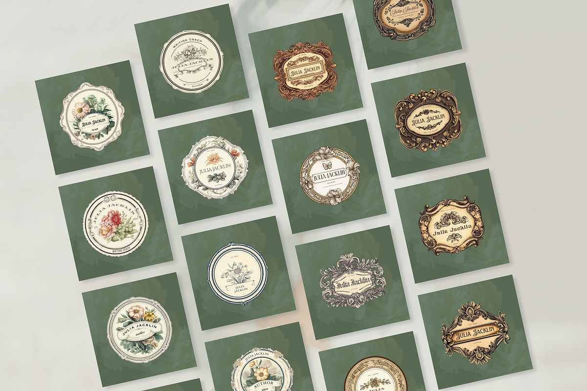 Vintage logo template for authors, a Branding & Logo Template by Petite Zakka Boutique (Photo 3 of 7)