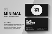 Minimal Black Business Card, a Business Card Template by Marvel (Thumbnail 1 of 6)