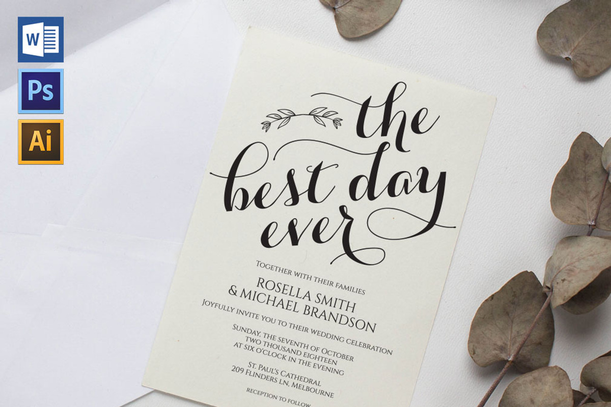 Wedding Invitation Template WPC444, an Invitation Template by Shafura_Wedding (Photo 1 of 5)
