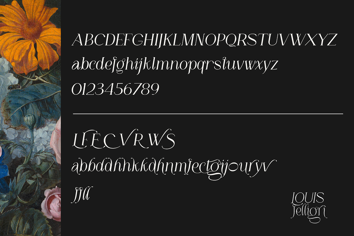 LOUIS felligri | Serif Display Font, a Serif Font by Jolicia Type (Photo 13 of 15)