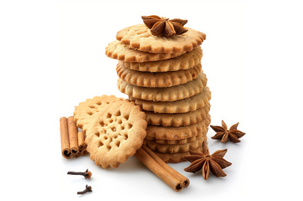 Stack of delicious round cookies, a Food & Drink Photo by Ylivdesign
