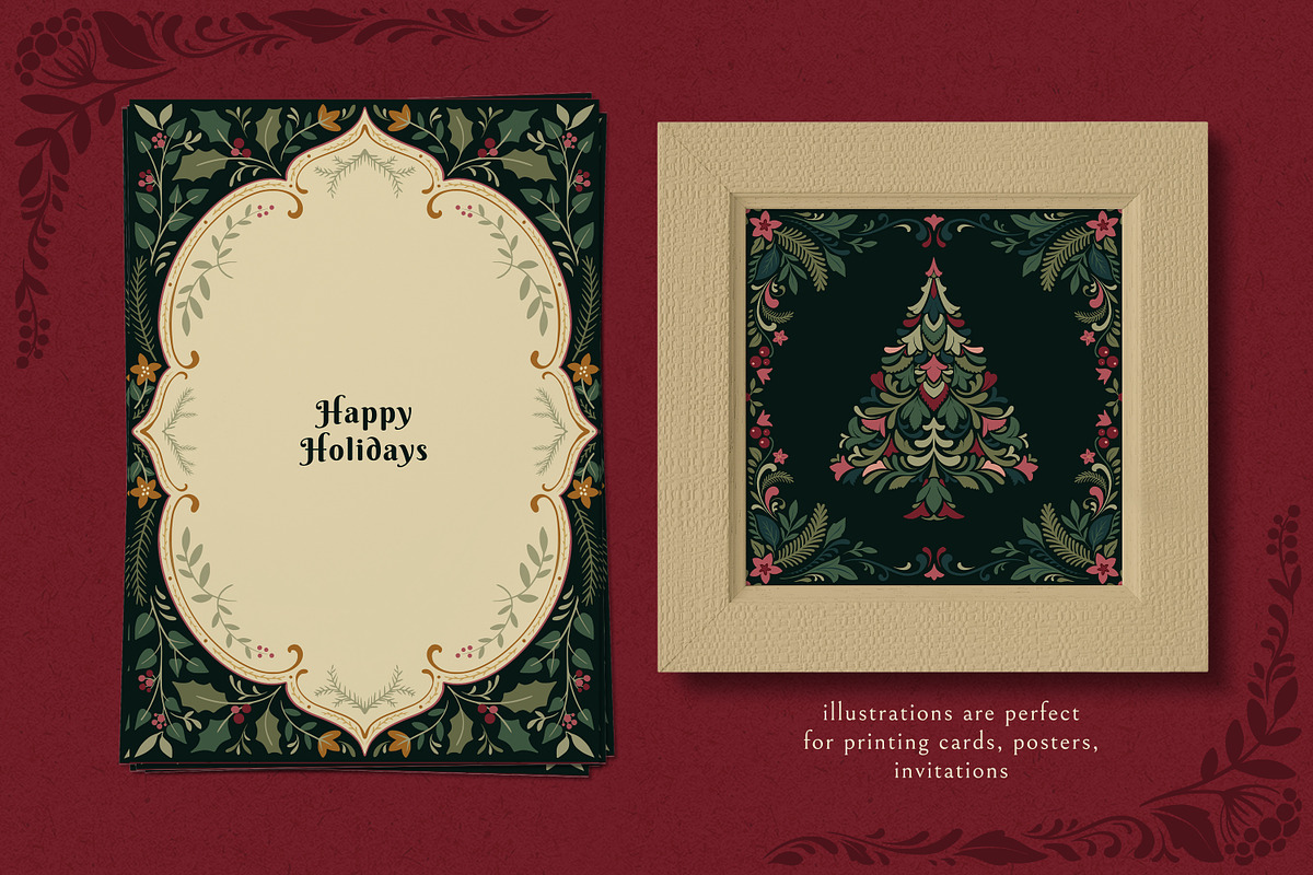 Christmas Ornate Frames & Patterns, an Object Graphic by Molly art (Photo 9 of 14)