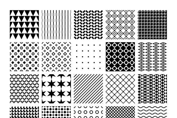 Vector Monochrome Seamless Patterns