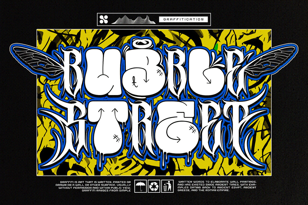 Bubble Core Graffiti Mix Metal Font, a Blackletter Font by alit design (Photo 8 of 22)