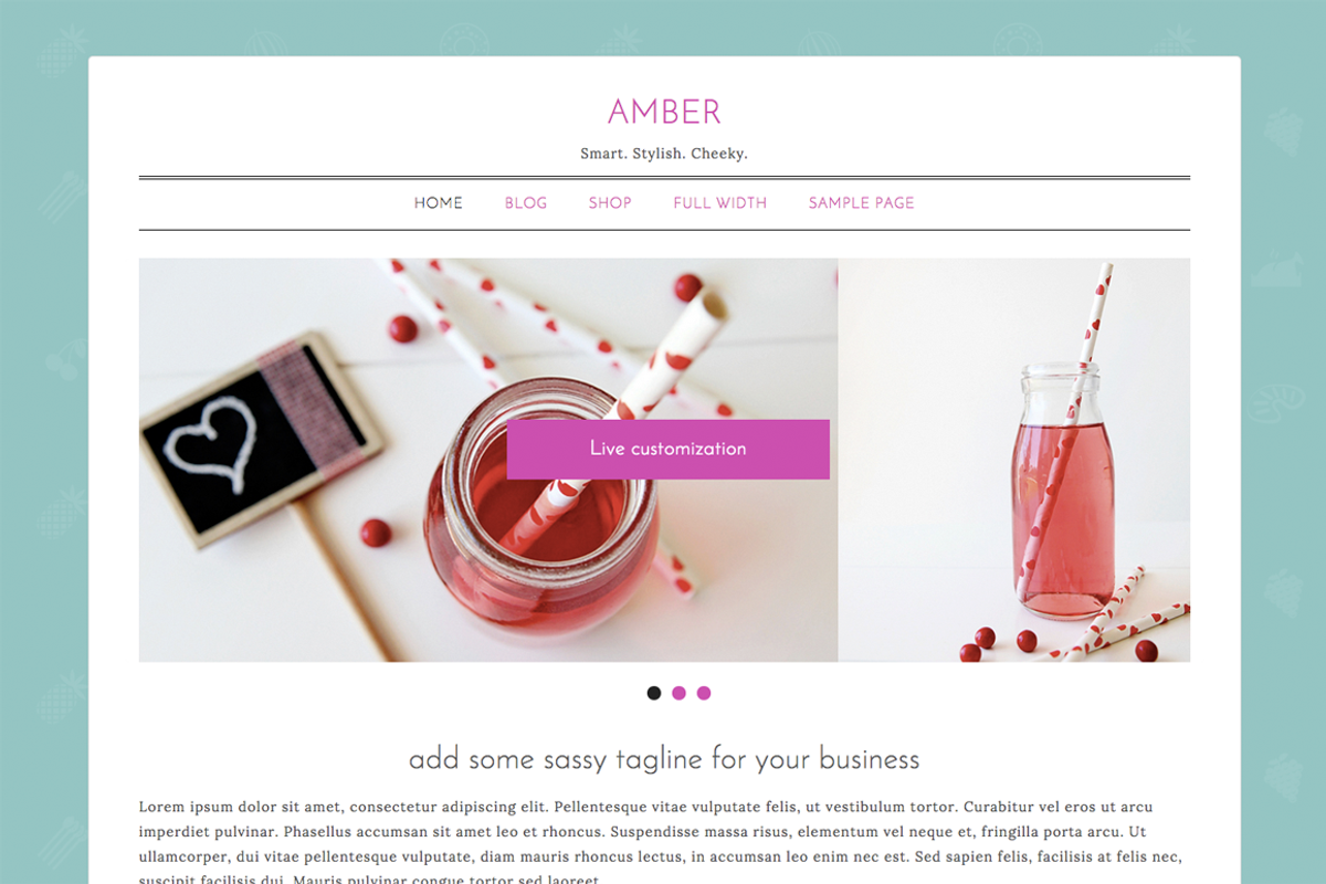 Amber - Girlish WP Theme 30% OFF, a WordPress Template by IdeaBox Themes (Photo 3 of 5)