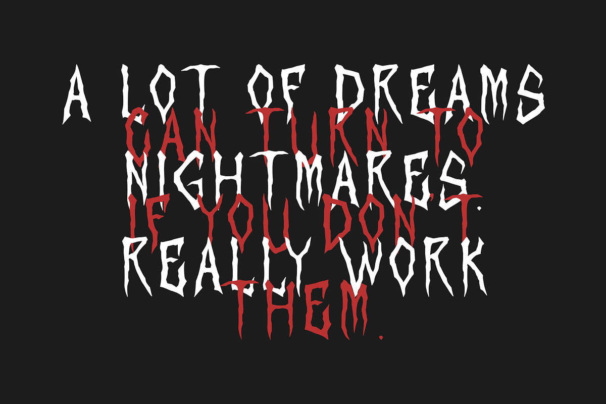 Lartzor Horror Display Font, a Handwritten Font by Maulana Creative (Photo 2 of 7)