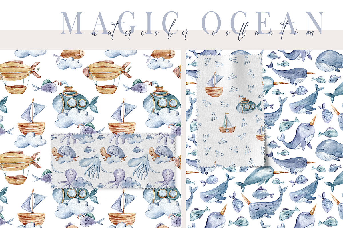 SALE! Watercolor nautical collection, an Animal Illustration by Tiana Geo (Photo 19 of 27)
