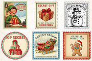 Vintage Christmas Postage Stamps PNG, an Illustration by Libby Wishes (Thumbnail 2 of 4)