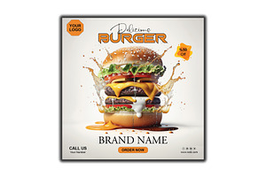 Delicious Burger Flyer Design, a Flyer Template by YUDesignStore
