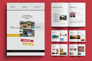 Modern Travel E Book Template Design, a Brochure Template by MightyDesign