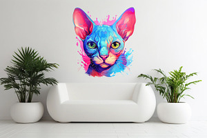 Sphynx Cat For Sublimation Printing.