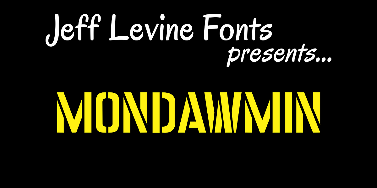 Mondawmin JNL, a Sans Serif Font by Jeff Levine Fonts