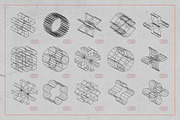 3D Wireframe Isometric Shapes | 2, an Object Graphic by MaximGertsen (Thumbnail 8 of 11)