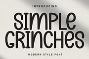 Simple Grinches | Script Font, a Script Font by Scratchones (Thumbnail 1 of 8)