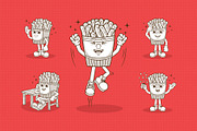 Groovy Fries Retro Illustration, a Food Illustration by Decoconio Design (Thumbnail 3 of 7)