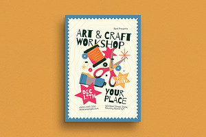 Art & Craft Workshop Event Flyer, a Flyer Template by Guuver