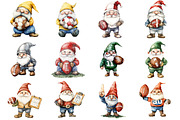 American Football Gnomes, an Illustration by Design Market (Thumbnail 2 of 4)
