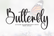 Butterfly | Script Font, a Handwritten Font by Scratchones (Thumbnail 1 of 8)