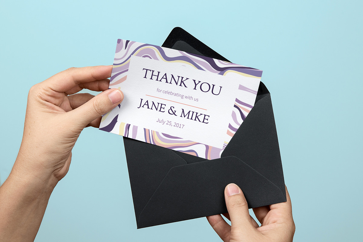 Marble Wedding Invitations Set, an Invitation Template by Epine (Photo 5 of 5)
