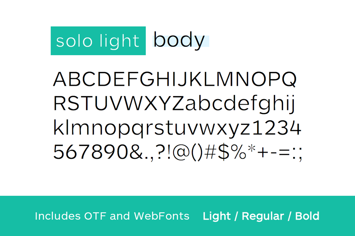SOLO- Sans Serif Font Family preview 6