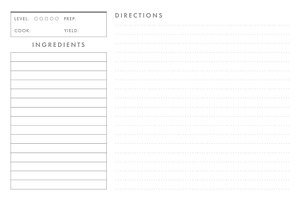 Printable A4 Recipe Card Template
