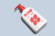 Pump Bottle Dispenser Mockup, a Household Mockup by graphicsauce (Thumbnail 2 of 4)