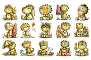Cute Beach Dino PNG Clipart, a Seasonal Illustration by Nicolle's Colorful Art (Thumbnail 4 of 5)