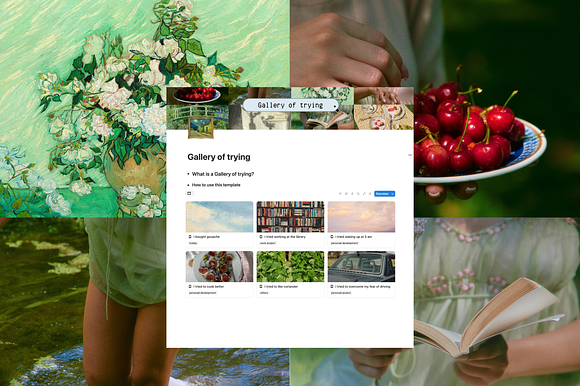 Gallery of trying - Notion template preview 7