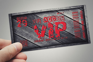 Stylish Wooden VIP PASS Card