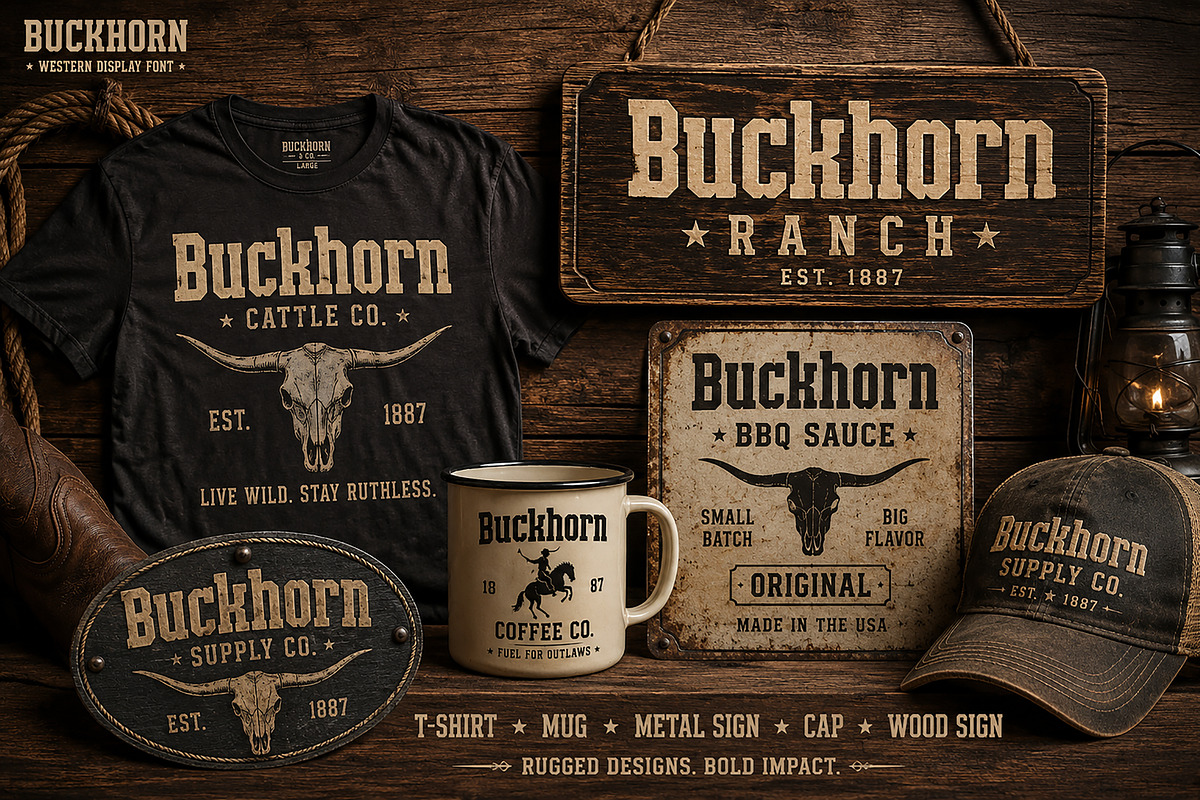 Buckhorn, a Slab Serif Font by Wow Magic (Photo 5 of 6)