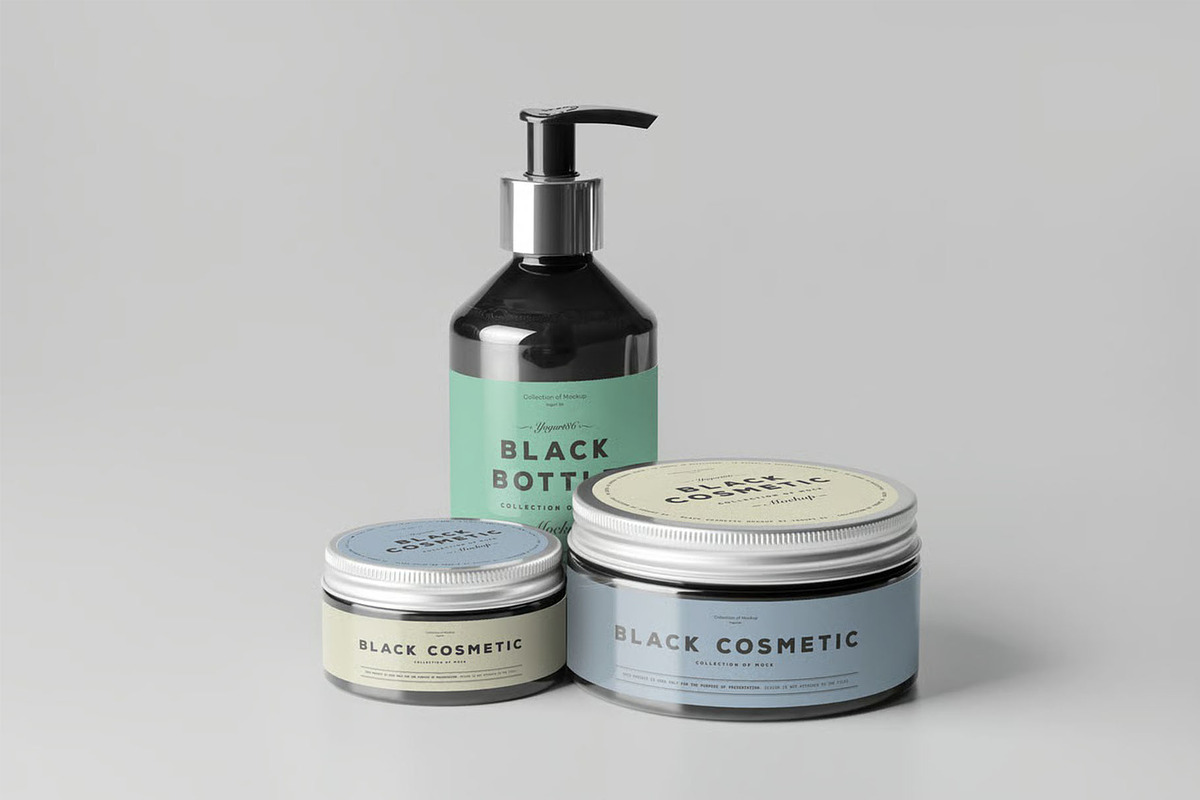 Cosmetic Mockup Set, a Packaging Mockup by DesignRushMarket (Photo 1 of 2)