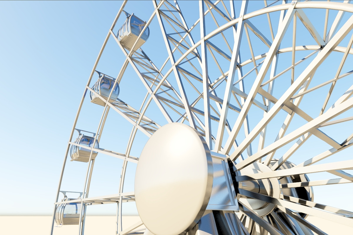 Ferris wheel 3d model vray, an Architecture 3D Model by konstantin.ermolaev (Photo 3 of 9)