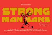 Strong Man Sans: Heavy Display Font, a Font by DeliFreshTypeCo. (Thumbnail 1 of 7)