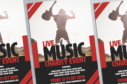 Poster of Music Concert Mockup, a Poster Template by wavebreak