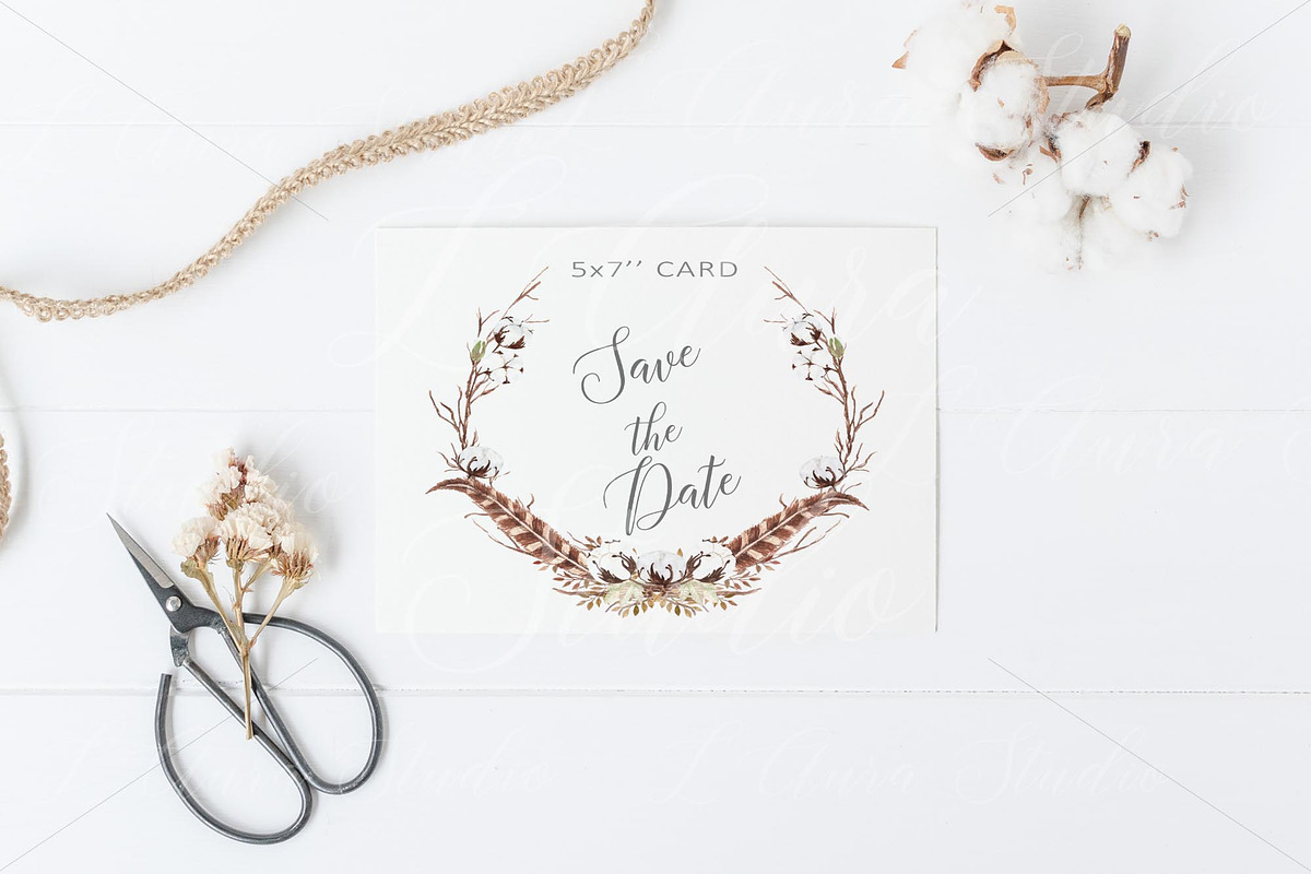 Landscape card mock up - crd235, a Print Template by L'Aura Studio (Photo 2 of 3)