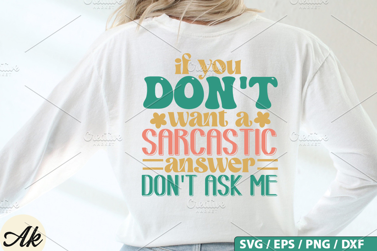 Sarcasm Retro SVG Bundle ,Sarcasm, a Graphic by akazaddesign (Photo 14 of 16)