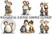 Whimsical Easter Couple Clipart, an Illustration by OK Design (Thumbnail 2 of 6)