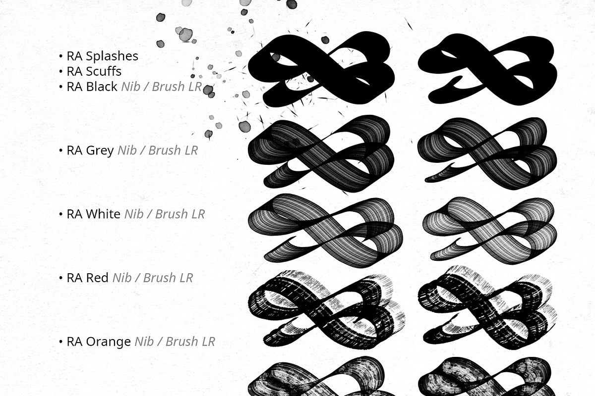Flat Lettering Brushes. Procreate, a Brush Add-On by Diacritics (Photo 3 of 8)