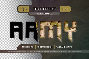 Army Editable Text Effect