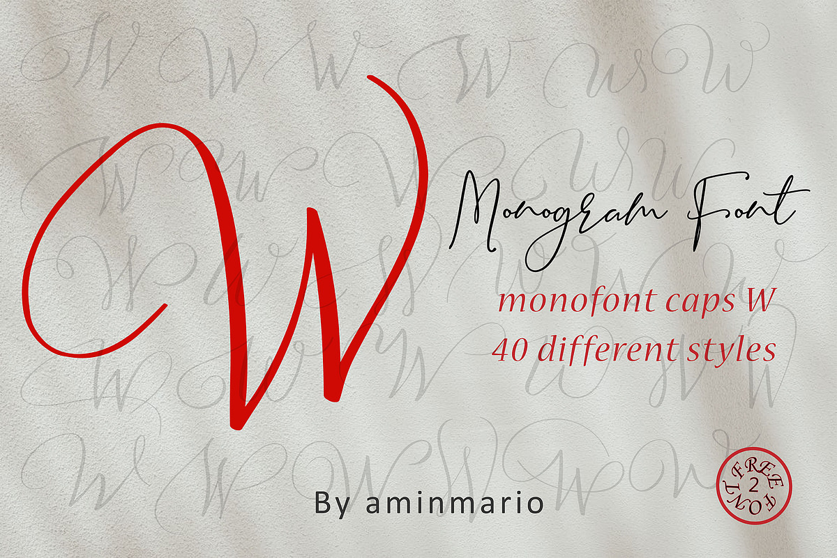 MONOGRAM W | Monofont caps W