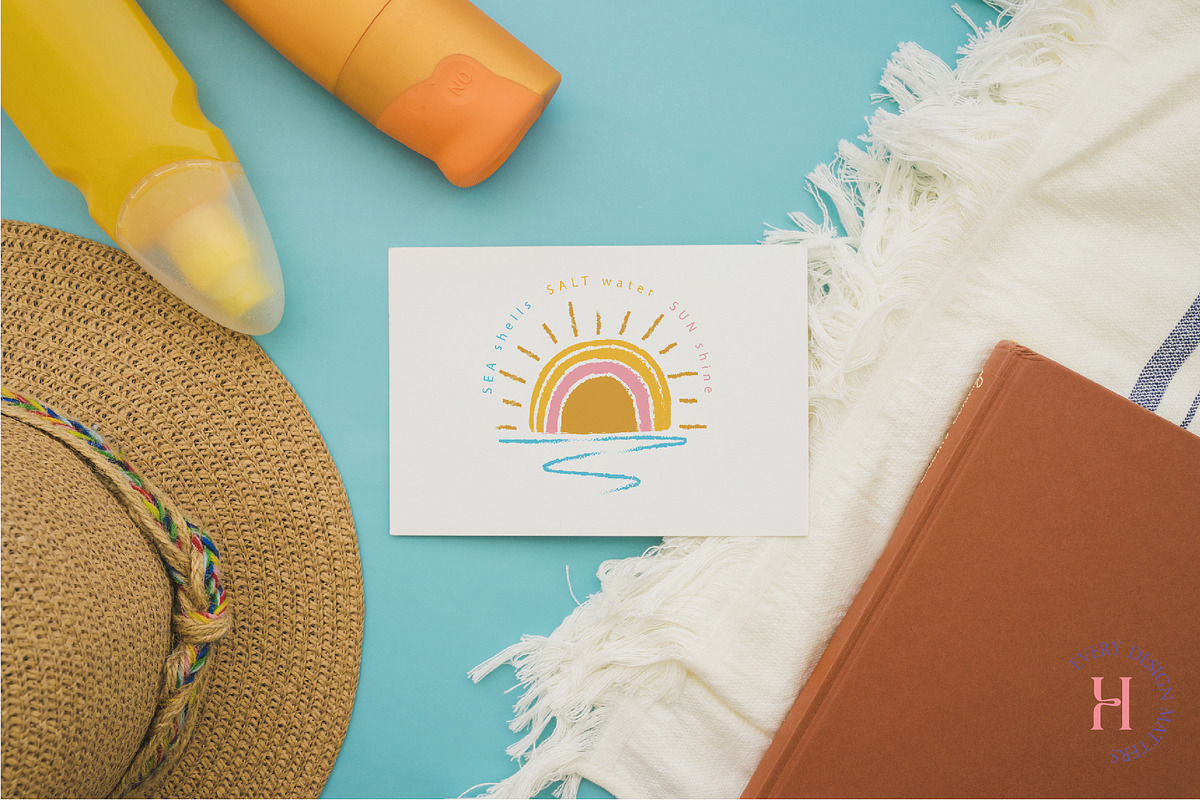 Trendy Summer Sea Salt Sun Artwork, a Graphic by HyeRi (Photo 8 of 8)