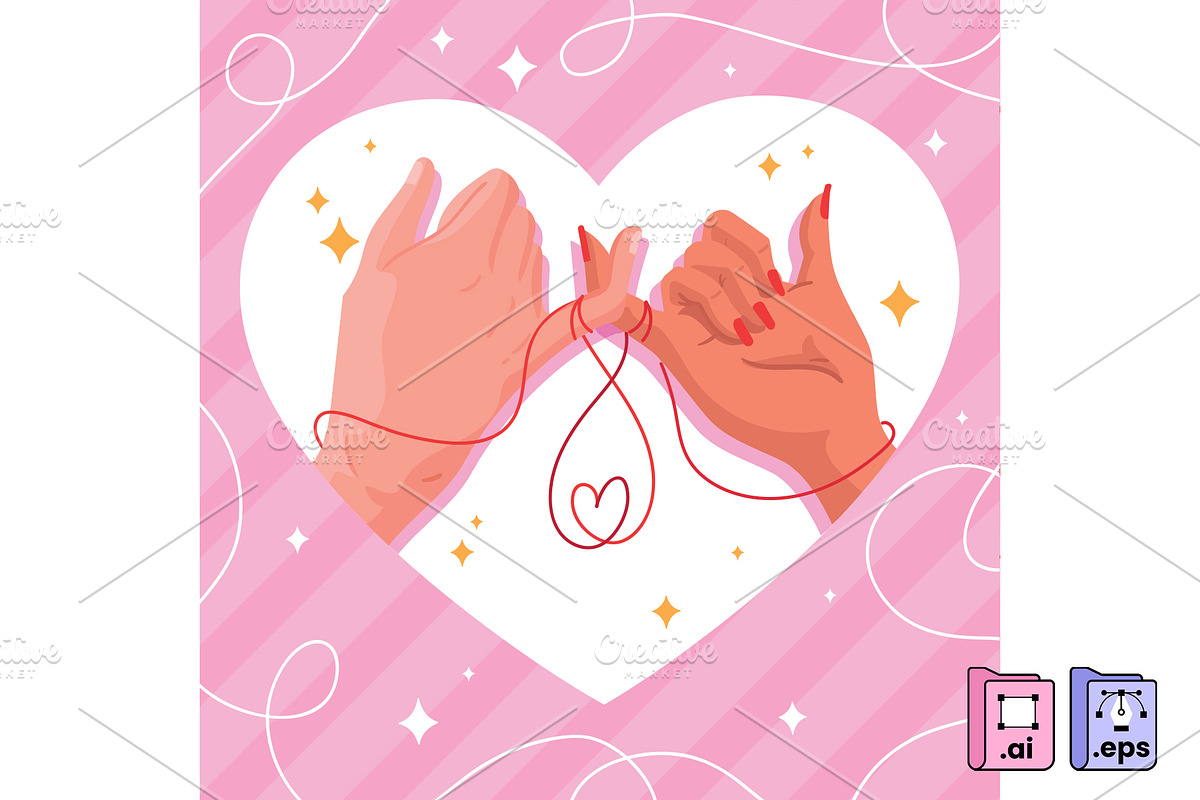 Eternal Love Red Thread, a Person Illustration by MISS CHATZ (Photo 3 of 3)