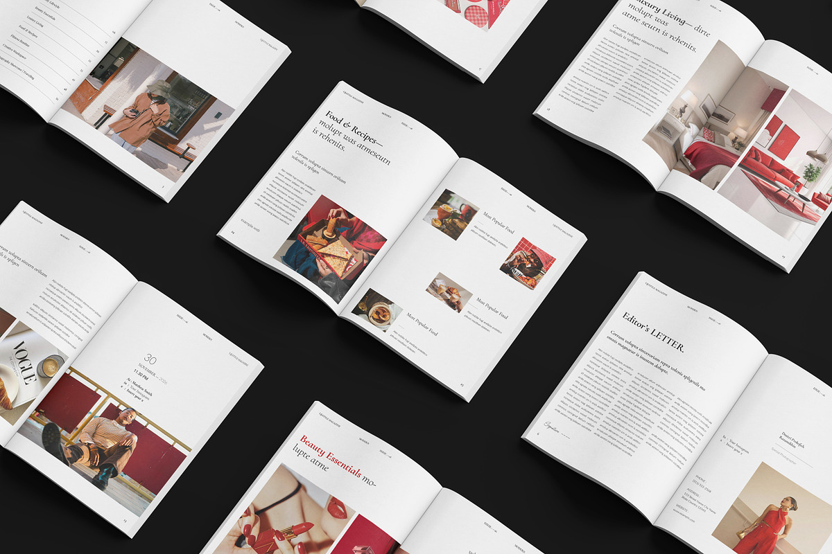 Lifestyle Magazine Template, a Magazine Template by ElvinPrint (Photo 4 of 19)