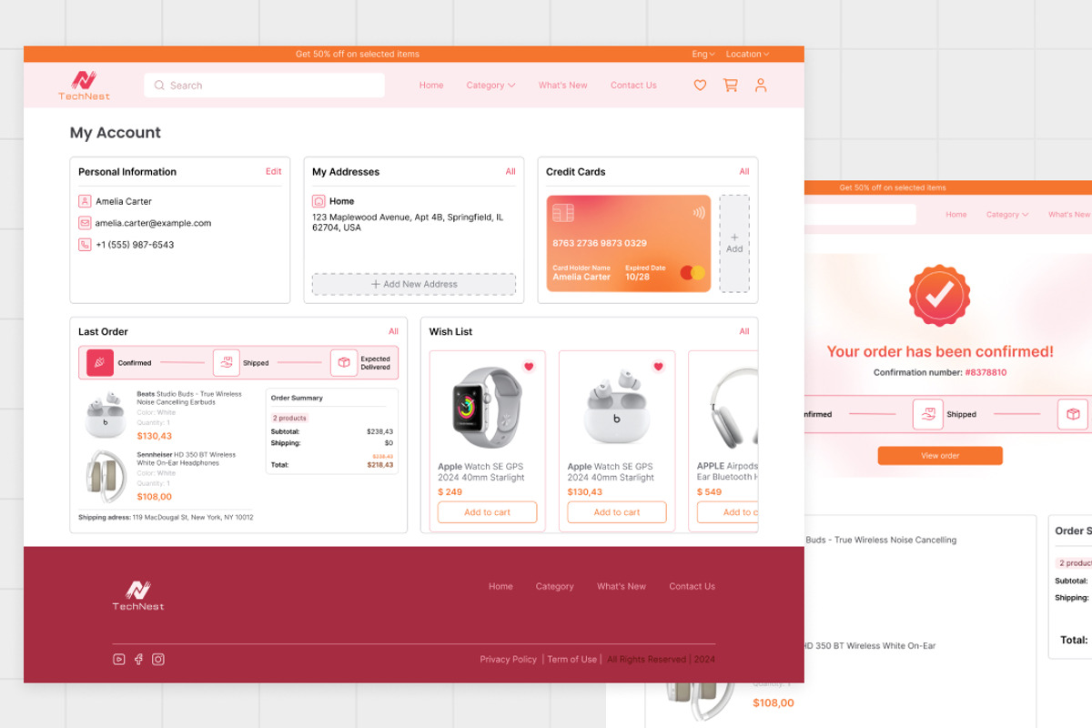 E-Commerce Figma Theme & Web App UI, an UI Kit Template by Bixproducts (Photo 6 of 6)