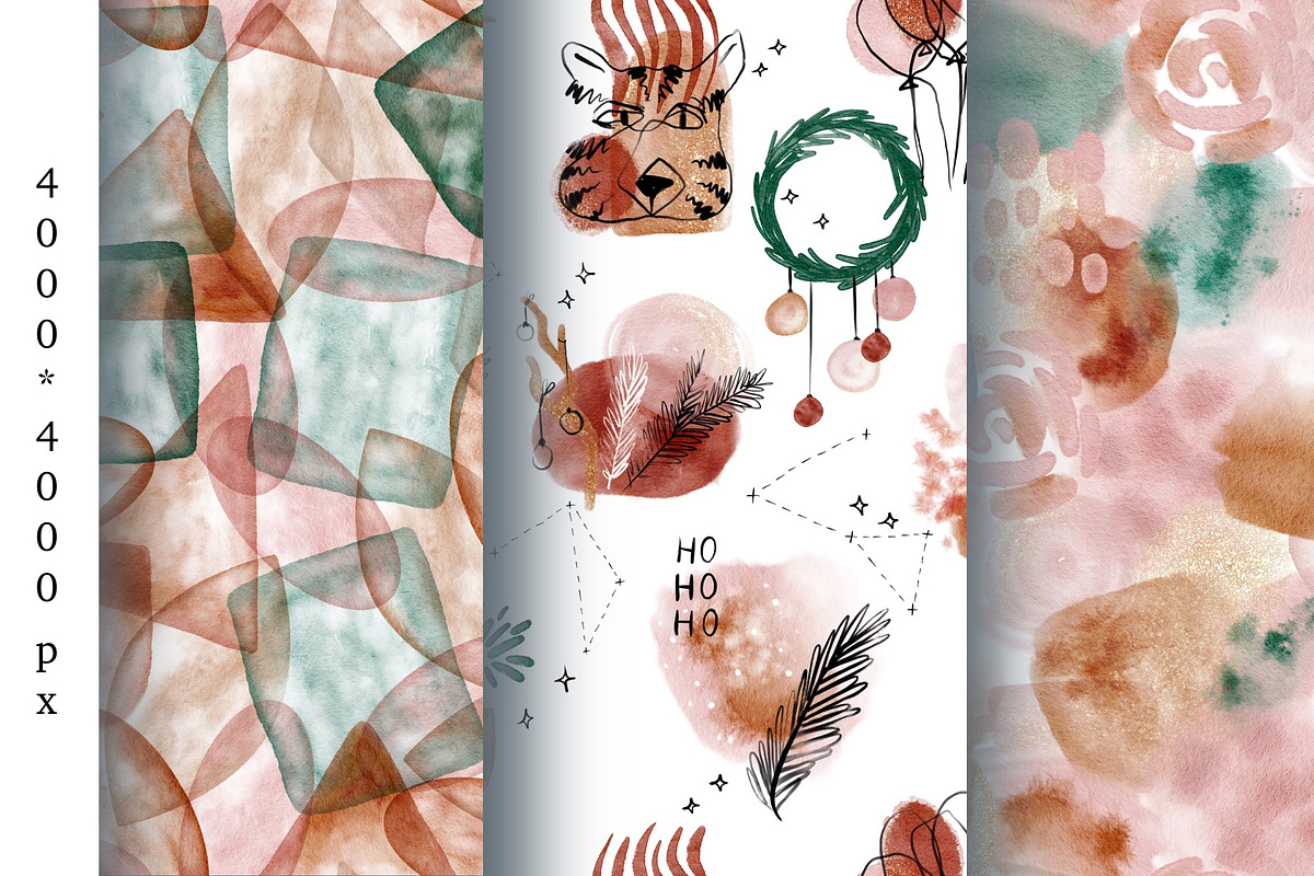 Boho Christmas and Happy new year!, a Background Graphic by Larisa Popova (Photo 8 of 8)