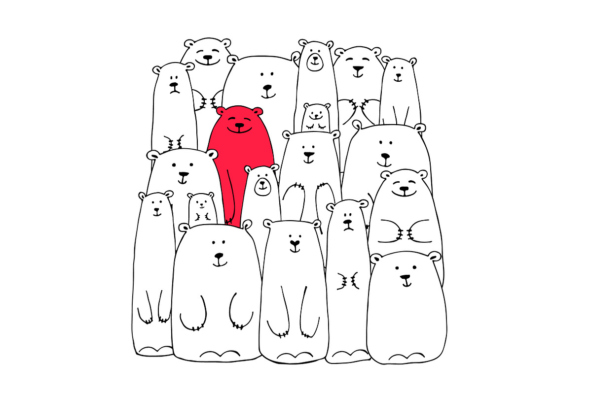 Card templates with white bears, a Card Template by Kudryashka (Photo 14 of 14)