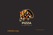 Modern Pizza Logo Template, a Branding & Logo Template by YUDesignStore (Thumbnail 1 of 7)