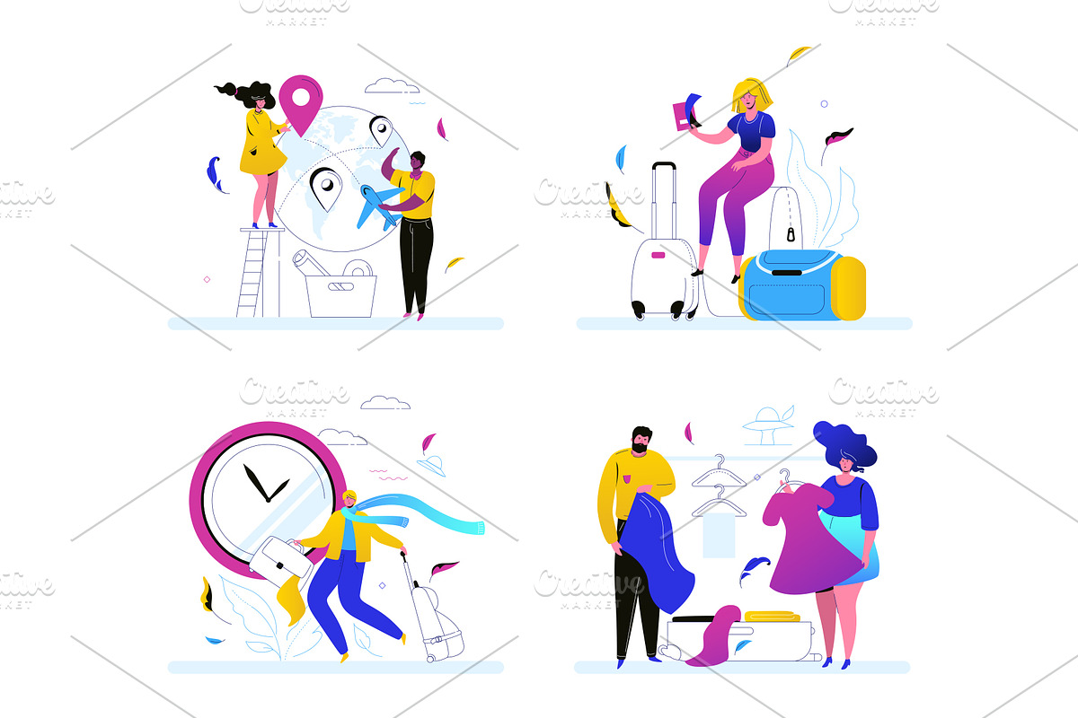 Vacations Illustration Set, a Templates & Theme by Boyko Pictures (Photo 10 of 12)