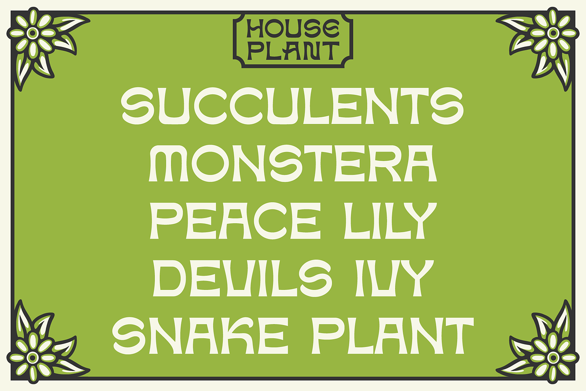 House Plant Display Font, a Font by Brethrendesignco (Photo 4 of 4)