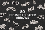 80 Crumpled Paper Arrow Doodles, an Object Graphic by Ksuview (Thumbnail 1 of 6)